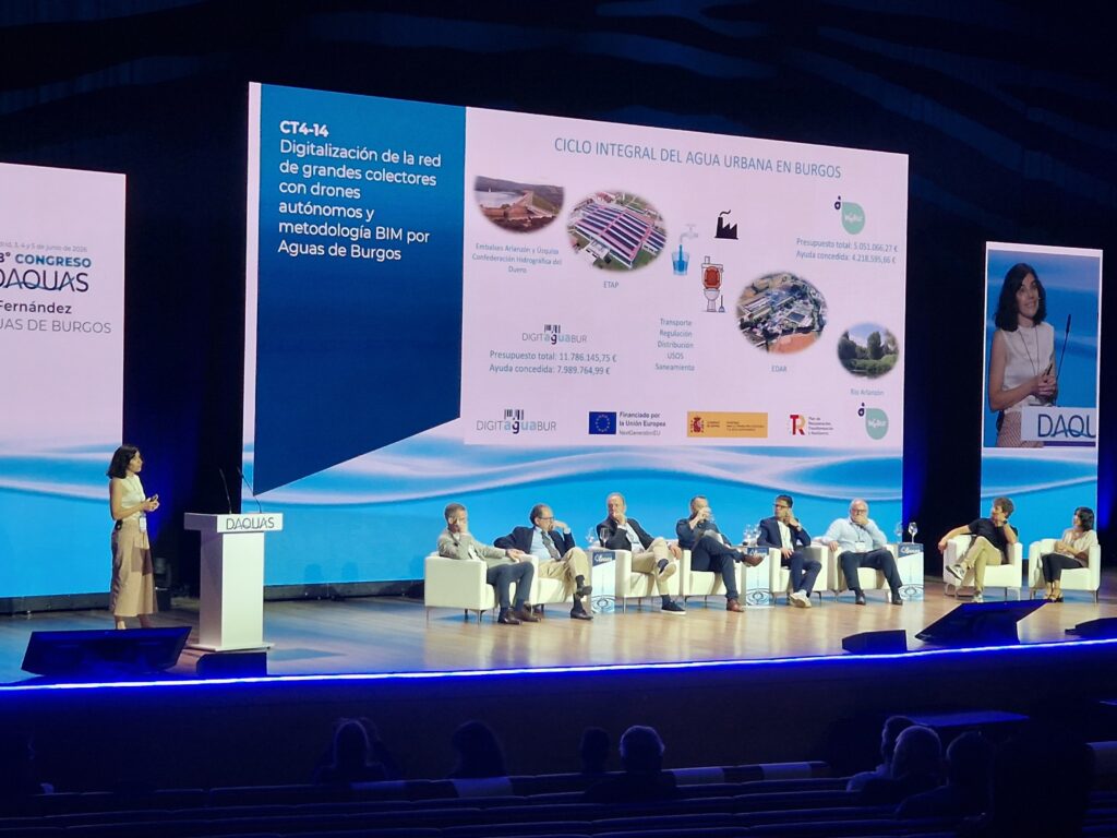Aguas de Burgos presenta en el Congreso Nacional DAQUAS su proyecto pionero de digitalización con drones