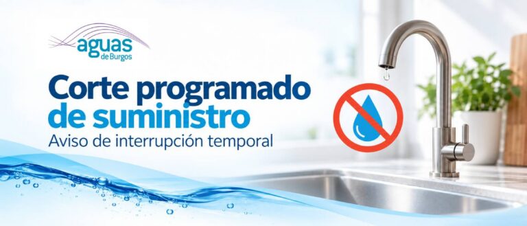 Aguas de Burgos realizará el sábado 26 de septiembre un corte de suministro en el polígono Monte de la Abadesa y en Villagonzalo de Pedernales
